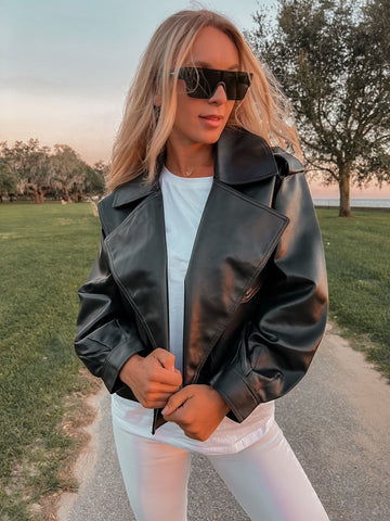 Black Faux Leather Jacket